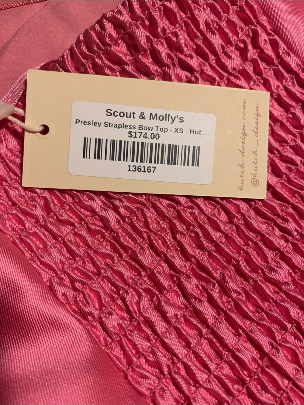 Hutch Presley Strapless Bow Top. - Picture 6 of 6